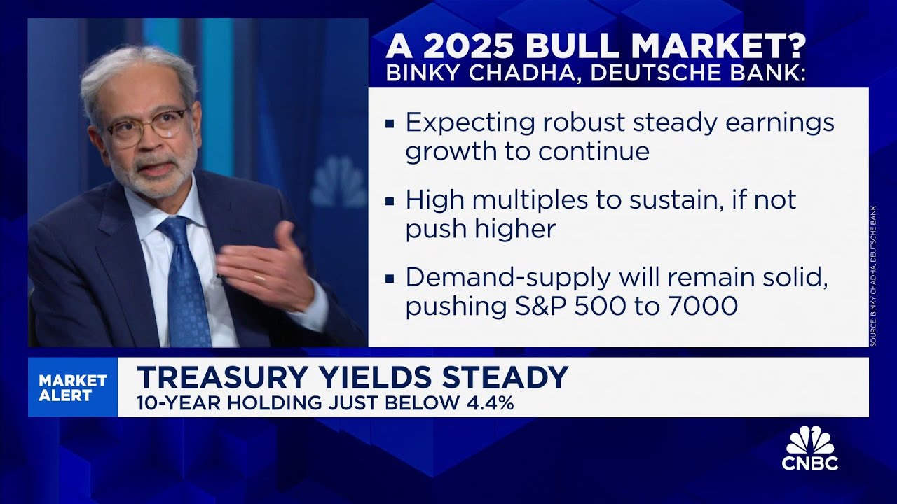 Stocks will continue to rally in 2025, says Deutsche Bank's Binky Chadha