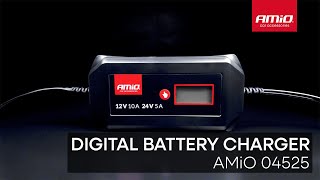 Nabíječka autobaterií digitální STD GEL AGM WET MAX 10A 12/24V AMIO-04525