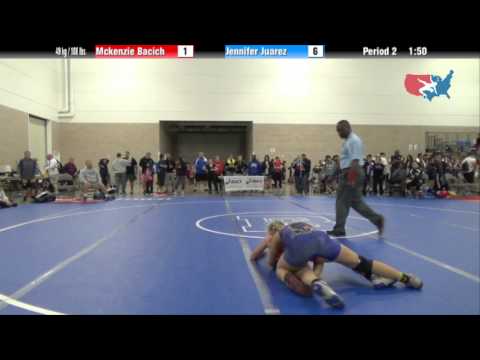 FILA Cadet 49 kg / 108 lbs. - Mckenzie Bacich vs. Jennifer Juarez