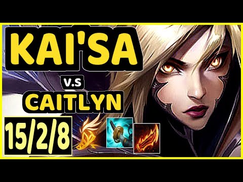 LOKEN (KAI'SA) vs CAITLYN - 15/2/8 KDA BOTTOM ADC GAMEPLAY - KR Ranked GRANDMASTER