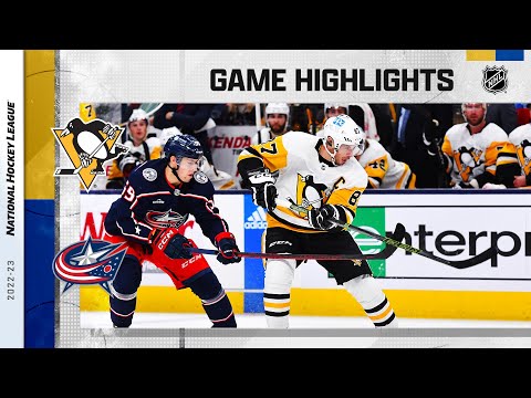 Penguins @ Blue Jackets 10/22 | NHL Highlights 2022