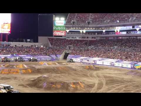 Monster Jam 2017 Tampa Florida Monster Energy Winning run Freestyle