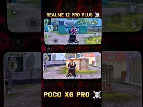 POCO X6 PRO VS REALME 12 PRO PLUS BGMI SPEED TEST ☠️ #realmegtmasteredition #realme #shorts