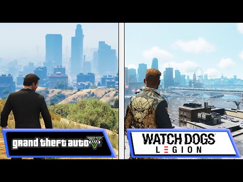 Watch Dogs Legion VS GTA V | Face2Face | Graphics & Details Comparison