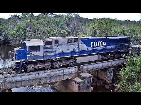 Trem RUMO ES43BBi 646 na PONTE em ALEXANDRA / PARANAGUÁ - PR