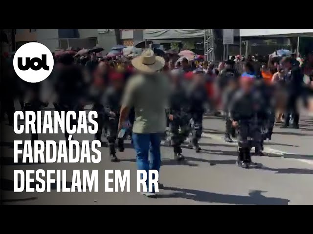 7 de Setembro: crianças desfilam com fardas do Bope em Roraima