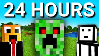 Playing Minecraft Hardcore for 24 HOURS STRAIGHT! [FULL MOVIE]