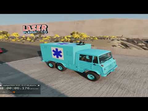 CAR VS LASER CUT RAMP PARKOUR JUMPING BEAMNG DRIVE BAKAR GAMER