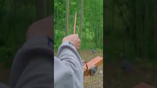 Homemade slingshot rifle bow hunting