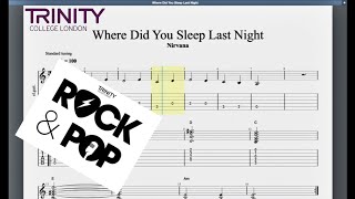 Where Did You Sleep Last Night Trinity Initial Grade Guitar