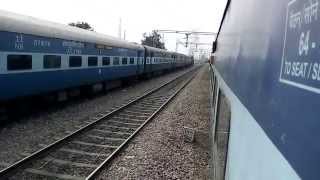preview picture of video '12017 NDLS DDN SHATABDI EXPRESS OVERTAKE 19031 ADI HW MAIL & CROSS 14646 SHALIMAR EXPRESS AT DEOBAND'