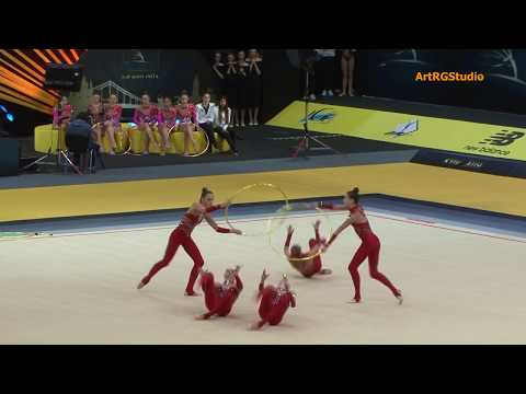 Team UKRAINE (UKR) 3 Hoops 2 Clubs - 2019 DERIUGINA CUP Grand Prix