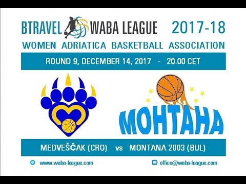 MZRKL Adriatica Women Basketball League ŽKK Medveščak (CRO) vs. Montana (BUL)