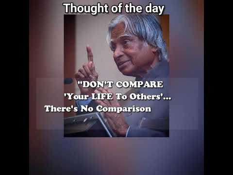 APJ Abdul Kalam Quotes |Don't compare yourself | Thought of the day #APJAbdulKalam #shorts
