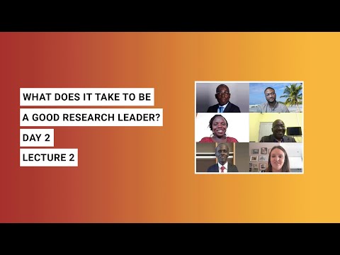 O que é preciso para ser um bom líder de pesquisa? Dia 2 Aula 2 (Français)