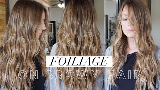 Foiliage On Brown Hair || Hair Tutorial
