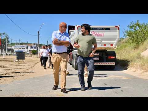Intendente recorrió obras en rambla de Parque del Plata