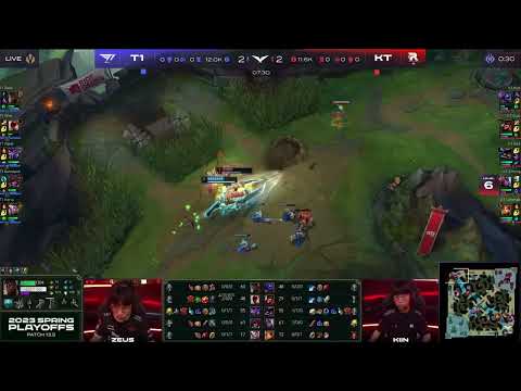 T1 Zeus solo bolo KT Kiin! T1 vs KT LCK spring playoffs Game 3