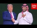 MOMENTS AGO Trump And MBS Shake Hands As Village People S YMCA Plays At Saudi US Investment Forum