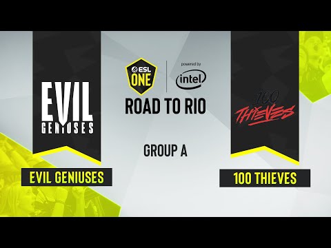 CS:GO - 100 Thieves vs. Evil Geniuses [Inferno] Map 2 - ESL One: Road to Rio - Group A - NA