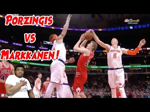 KRISTAPS PORZINGIS VS LAUR MARKKANEN !! BULLS WIN INTENSE GAME ! KNICKS VS BULLS HIGHLIGHTS !