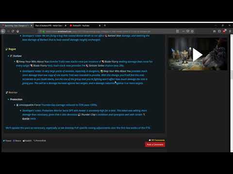 Thoughts on the early class changes on the 8.2 PTR