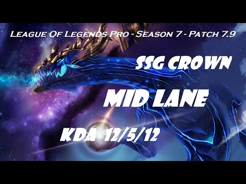 Mid Lane - SSG Crown as Aurelion Sol vs Vladimi Patch 7.9 - League Of Legends Korean Ranked