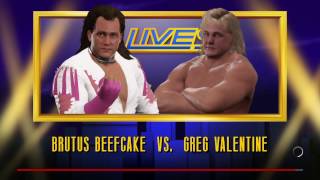 WWE 2K17 LEGENDS DLC - Greg "The Hammer" Valentine Vs Brutus "The Barber" Beefcake