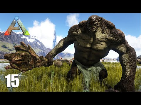 Our TRAIN was ATTACKED by a CYCLOPS - ARK Crystal Isles - #15