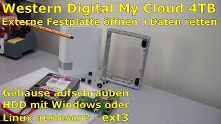 Western Digital My Cloud NAS - WD 4TB öffnen und Daten retten sichern