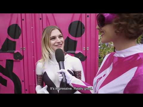 HERGO by ARMAL: first-time users try out the new portable toilet @ Lucca Comics Event. by Armal