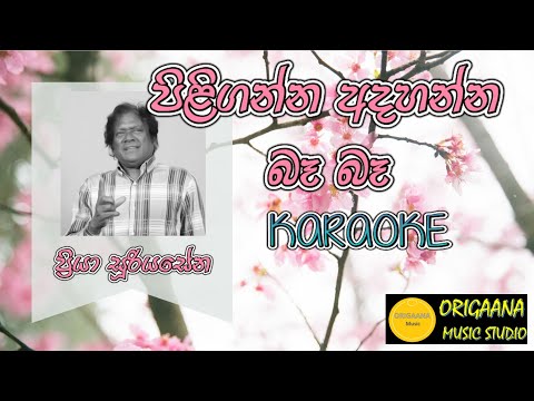 Piliganna Adahanna Karaoke Without Voice With Lyrics Priya Sooriyasena පිළිගන්න අදහන්න බෑ බෑ