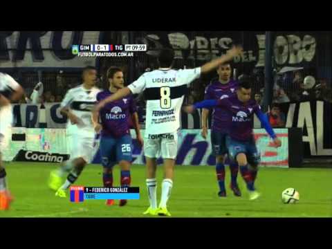 Gol de González. Gimnasia 0 - Tigre 1. Fecha 25. Primera División 2015. FPT.