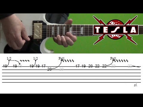 Tesla - Modern Day Cowboy - Guitar Solo Lesson, with Tabs!