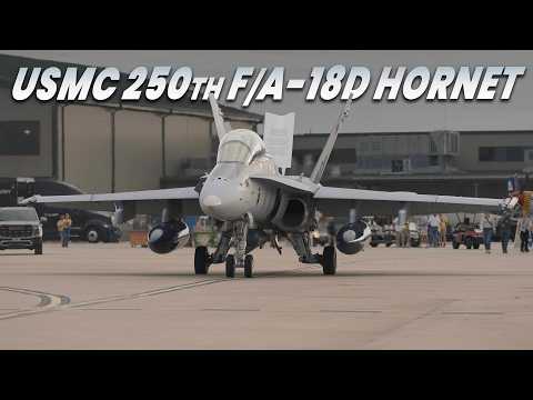 USMC 250th F/A-18D Hornet  VMFA 112 Cowboys 4k Walk Around | Wings of Pride Airshow 2025 in Branson