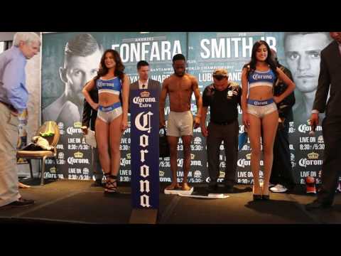 Payano vs. Warren weigh in, #PBConNBC Chicago #boxing