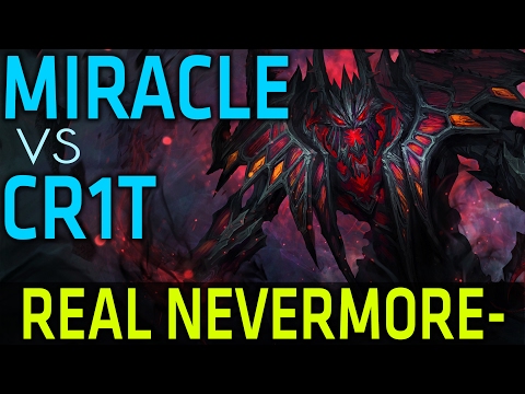 Dota 2 Miracle [Shadow Fiend] Vs Crit [Queen of Pain] - Real Nevermore-