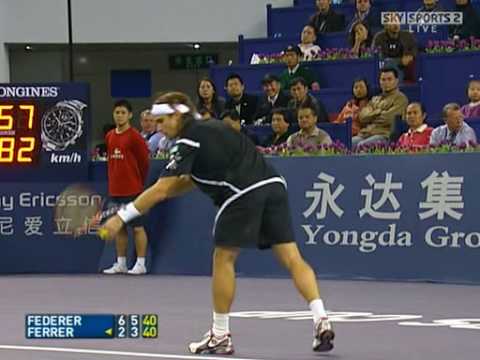 Tennis Masters Cup Shanghai 2007, Final - Federer vs Ferrer (Highlights) [HQ]