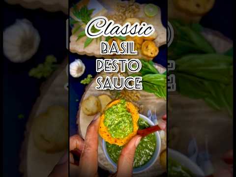 CLASSIC BASIL PESTO SAUCE | HOMEMADE WALNUT PESTO | FRESH PESTO RECIPE | VEGAN RECIPE