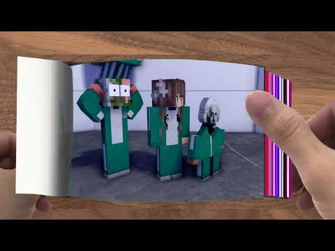 FLIPBOOK  Monster School  SQUID GAME HONEYCOMB CANDY CHALLENGE   Minecraft Animation001