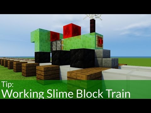 OMGcraft - Minecraft Tips & Tutorials! - How To Build a Slime Block Train In Minecraft