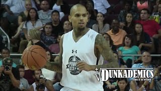 Chris Brown Drops 30pts @ Power106 Game! Crazy Handles!