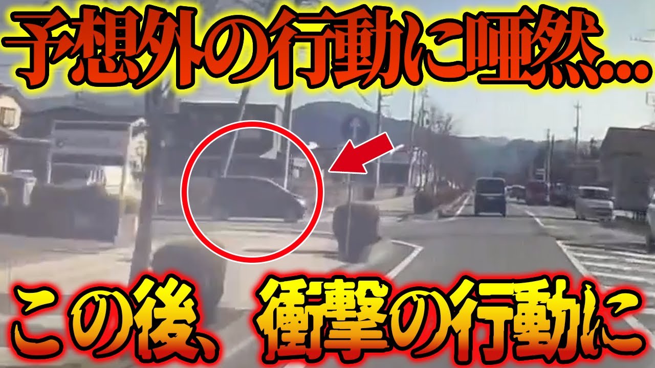【ドラレコ】突如現れた暴走車両！意味不明な行動に困惑する撮影者…【交通安全・危険予知】