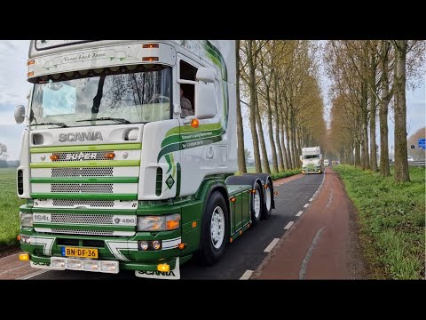 Retro Truck Tour 2023 : Truck arrivals - Aankomst van vrachtwagens - free exhaust !
