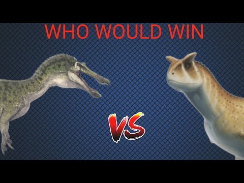 baryonyx vs carnotaurus - who would win in a fight? | prehistoric fight ep 17