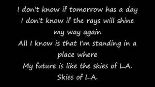 Celine Dion- Skies Of L.A. With Lyrics