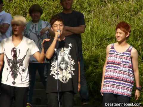 [Fancam] BEAST 120729 - Mozart! (Inkigayo Mini Fanmeeting)