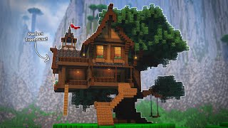 Dark Oak Treehouse Tutorial | Minecraft How To Build