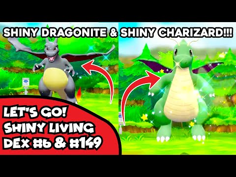 Live Shiny Dragonite and Charizard in Pokemon Let's Go! Pikachu!