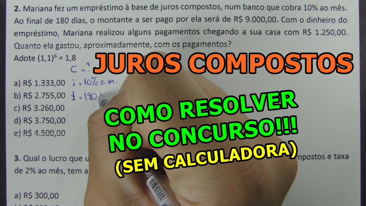 JUROS COMPOSTOS - SÓ QUESTÕES DE CONCURSO